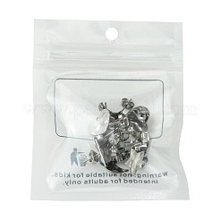 12個 6スタイル 304ステンレススチールスタッドピアス金具  混合図形  12x9~13.5mm  穴：1.4mm  ピン：10.5x0.5mm  2個/スタイル&nbsp;FIND-FS0002-39