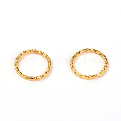 アイアン製丸カン  DIYジュエリークラフトおよびキーホルダーアクセサリー用の金属コネクター  ゴールドカラー  12x1.5mm  内径：10mm  25個/袋&nbsp;IFIN-WH0057-35C-G