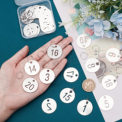AHADEMAKER 1 Set 201 Stainless Steel Numbered Marking Identification Hang Tags&nbsp;AJEW-GA0005-57