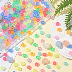 DIYジュエリー作りのパーツキット  プラスチックビーズを含む  ハートアクリルビーズ  鉄オープン丸カン  ミックスカラー  ビーズ：255個/セット&nbsp;DIY-YW0011-09