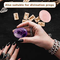 2Pcs 2 Styles  Natural Amethyst & Rose Quartz Palm Stones&nbsp;AJEW-GA0007-90B