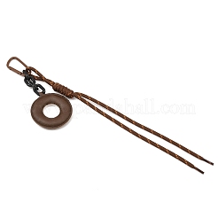 5Pcs Donut PU Leather & Polyester Rope Pendant Decorations&nbsp;HJEW-JM04427