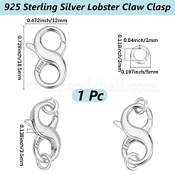 925 Sterling Silver Lobster Claw Clasps&nbsp;STER-BBC0008-27