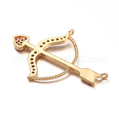 Brass Micro Pave Cubic Zirconia Pendants&nbsp;ZIRC-L085-86G