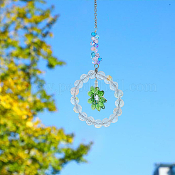 3Pcs Glass Pendant Decorations&nbsp;HJEW-FH00050