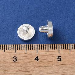 合金ボタン  長持ちメッキ  フラットラウンド  銀  8x6mm  穴：1.5mm&nbsp;PALLOY-F309-50S