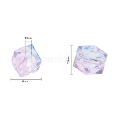 Two Tone Transparent Spray Painted Acrylic Bead&nbsp;X-ACRP-T005-26