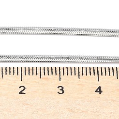 変色しない304ステンレススチールのスネークチェーンネックレス  カニカン付き  ステンレス鋼色  2.2mm  17.7インチ（45cm）&nbsp;NJEW-F195-02A-P