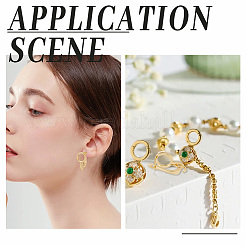 20Pcs 2 Colors Brass Huggie Hoop Earring Findings&nbsp;KK-AR0003-04