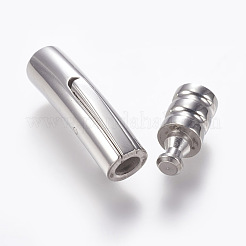 Tarnish Resistant 304 Stainless Steel Bayonet Clasps&nbsp;STAS-O114-050B-P