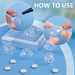 DIY Blank Kitten Wish Bottle Pendant Making Kit&nbsp;DIY-PH0022-28