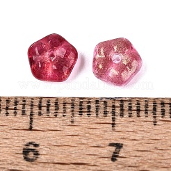 Spray Painted Glass Beads&nbsp;DGLA-R052-002-B06
