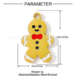 304 Stainless Steel Enamel Pendants&nbsp;STAS-OY001-72G