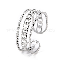 Tarnish Resistant 304 Stainless Steel Finger Rings&nbsp;RJEW-L102-07P