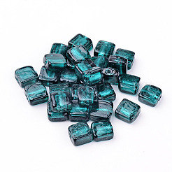 Handmade Silver Foil Lampwork Beads&nbsp;X-FOIL-S006-12x12mm-04