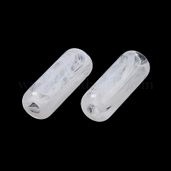 透明なアクリルビーズ  コラム  ホワイト  18x7mm  穴：2.5mm  約787個/500g&nbsp;OACR-A021-09A