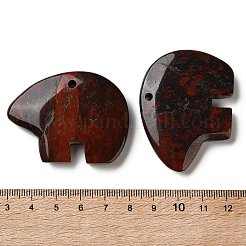 天然な角質の大きなペンダント  ズニ族のクマのチャーム  36~38x47~50x7.5~9mm  穴：3mm&nbsp;G-T144-08J