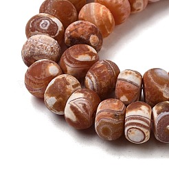 Dyed & Heated Natural Fire Crackle Agate Beads Strands&nbsp;G-D336-01