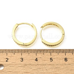真鍮クリアキュービックジルコニアフープピアス  18KGP本金メッキ  17x3.5mm&nbsp;EJEW-M047-17G