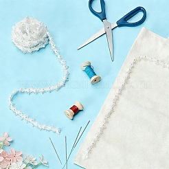 4Yards Polyester with Plastic Pearl Beaded Trim for DIY Sewing Craft&nbsp;OCOR-GA0003-03
