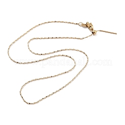 Ion Plating(IP) Adjustable 304 Stainless Steel Serpentine Chain Necklaces&nbsp;NJEW-K270-04G