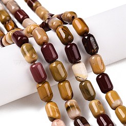 天然石モッカイトビーズ連売り  コラム  9~9.5x6~6.5mm  穴：0.9~1mm  約20~21個/連  7.28~7.6''（18.5~19センチメートル）&nbsp;G-G980-46B