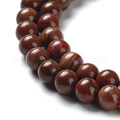 Natural Wood Lace Stone Wooden Jasper Beads Strands&nbsp;G-P516-A02-02