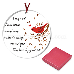 1Pc Acrylic Memorial Flat Round Big Pendants Decorations&nbsp;DIY-CP0008-27K