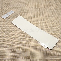 矩形ネックレスディスプレイは、厚紙紙カードや自己接着セロファン袋をセッティングする  ホワイト  275x65mm&nbsp;NDIS-M001-02