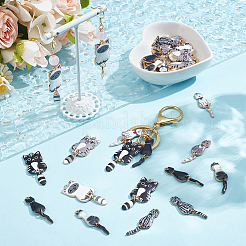 32Pcs 8 Styles Alloy Enamel Pendants&nbsp;FIND-WR0012-14
