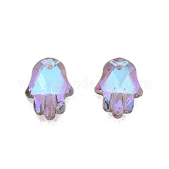 Electroplate Faceted Glass Pendants&nbsp;EGLA-N006-055
