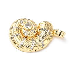 Brass Micro Pave Clear Cubic Zirconia Pendants&nbsp;KK-L253-03G