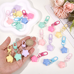 18Pcs 6 Colors Resin Star Pendant Decoraitons&nbsp;FIND-BBC0004-92