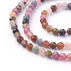 Natural Multicolor Tourmaline Beads Strands&nbsp;G-F619-20B-4mm
