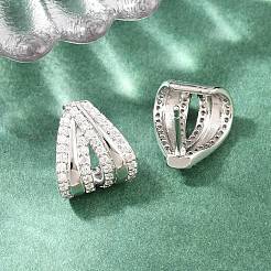 Brass Micro Pave Cubic Zirconia Stud Earrings&nbsp;EJEW-G471-53P