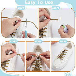 7 Styles Brass & Alloy Capsule Shoelace Buckles&nbsp;FIND-GA0007-32
