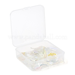 50Pcs 10 Style Transparent Spray Painted Glass Pendants&nbsp;GLAA-FS0001-07