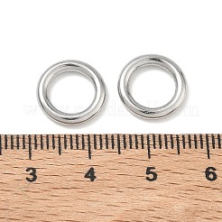 304ステンレススチール製クローズド丸カン  ラウンド  ステンレス鋼色  12ゲージ  12x2mm  穴：8mm&nbsp;STAS-G393-06P-01