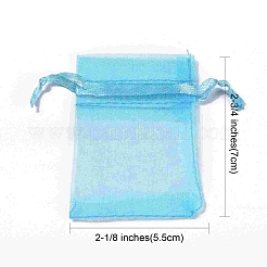 オーガンジーバッグ巾着袋  ポプリ用オーガンジーポーチ  ミックスカラー  約7x5.5 CM&nbsp;OP110M