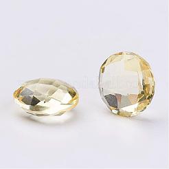 Faceted Glass Rhinestone Pointed Back Cabochons&nbsp;RGLA-P013-A