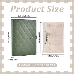 Portable Travel PU Leather & PVC Loose Leaf Binder Jewelry Books&nbsp;AJEW-WR0003-78B