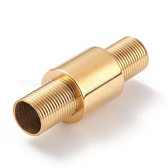 イオンプレーティング(IP) 304ステンレススチール製マグネット留め具  コラム  18KGP本金メッキ  24x9mm  穴：5mm&nbsp;STAS-G239-01G