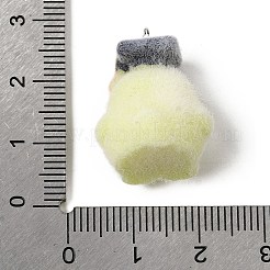 Flocking Opaque Resin Pendants&nbsp;RESI-G123-01K
