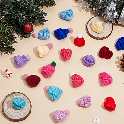 60Pcs 20 Styles Mini Knitting Wool Yarn Hats&nbsp;AJEW-HY0001-82