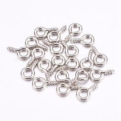 アイアンスクリューアイピンヒートンキャップ  片穴パーツ用  プラチナ  9x5x1.2mm  穴：2mm&nbsp;IFIN-K038-06-01P