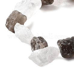 Natural Quartz Crystal and Smoky Quartz Beads Strands&nbsp;G-S386-C16