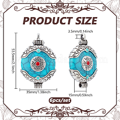 6Pcs Ethnic Style Zinc Alloy with Resin Connector Charms&nbsp;FIND-PH0028-05C