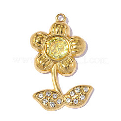304 Stainless Steel & Rhinestone Pendants&nbsp;STAS-OY017-73G