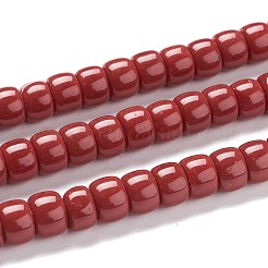 K9ガラスビーズ連売り  k9ガラス  模造ヒスイのガラスビーズ  コラム  ミックスカラー  8~8.5x5.5~6mm  穴：1.4mm  約62個/連  15.3インチ&nbsp;GLAA-K039-C19