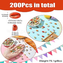 200PCSアクリルビーズ  コー​​ヒー豆  ミックスカラー  10.5x8x4.5mm  穴：1.2mm  200個/セット&nbsp;OACR-CJ0002-03